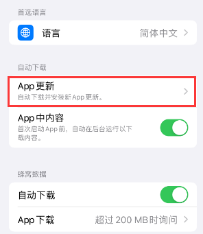 长坡镇苹果15维修中心如何让iPhone15APP自动更新